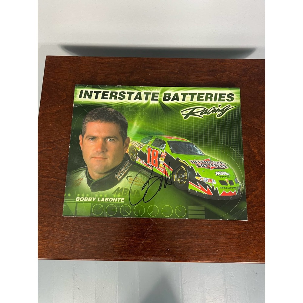 Autographed nascar Bobby Labonte picture